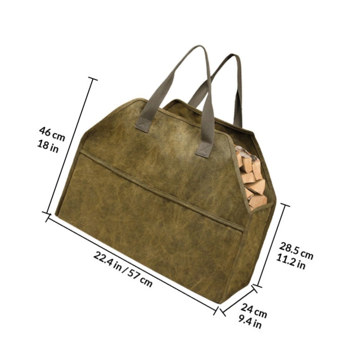 Ciieeo Borsa per Campeggio Design Semplice 16 Oz e di Carico Pesante in Tela 16 Semplice e di Carico Pesante per Legna da Ardere e Attività Domestiche