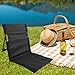 BEAHING Folding Beach Chair Breathable Stable Portable Beach Chair with Sponge Filling & Mesh Pocket Lightweight Soft Sturdy Folding Floor Chair for Barbecues, Hiking, (Black), Beach Lounge Chair
