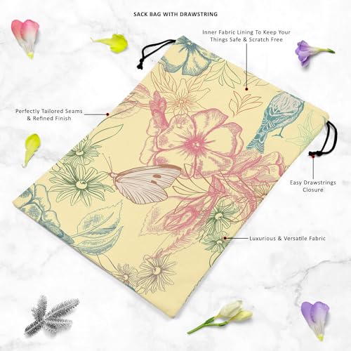 Image of ArtzFolio Spring Flowers D4 | Reusable Sack Bag | Bag for Gym, Storage, Vegetable & Travel
