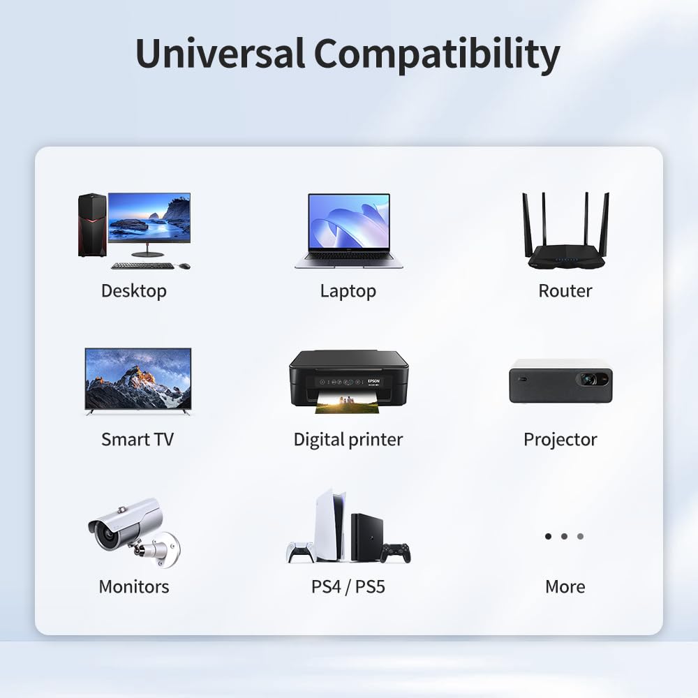 Cable Ethernet Cat6 para exteriores de 125 pies, impermeable y resistente a los rayos UV, cubierta de entierro directo CCA recubierto de cobre, cable de red Cat 6 UTP para Internet y cámara,