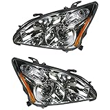 1A Auto Headlight Assembly Set Headlights Driver & Passenger Side Compatible with 2004-2006 Lexus RX330 LX2502122 LX2503122
