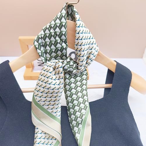 100% Mulberry Silk Neck Scarf - 21"x21" Small Printed Square Neckerchief Scarves for Women3