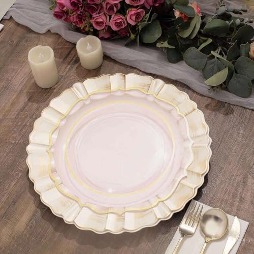 Platos desechables acrílicos beige 13" pack x6 miniatura 7