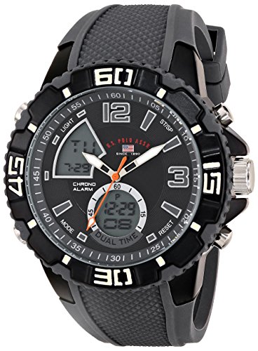 U.S. Polo Assn. Sport Men's US9480 Sport Watch with Grey Silicone Band