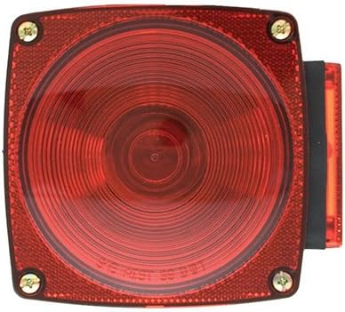 Uriah Products UL440011 4-1/2" Square Red Signal Light with License Illumination (Left Side)