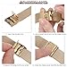 HARFINGTON 316L Stainless Steel Mesh Watch Band 15mm Quick Release Adjustable Metal Watch Strap for Men Women, Silver Tone