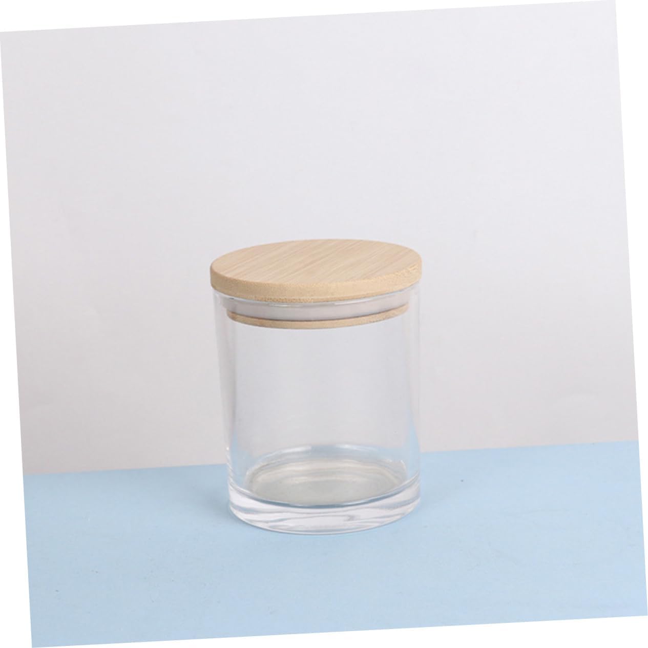 DOITOOL 5sets Glass Candle Containers Lids for Scented Candle Making Versatile Storage Jars Glass Design for Home Decor and Giving