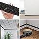 3D Tapetenbordüre - Zierleisten Selbstklebend Schwarz 10m x 8cm x 5mm - Flexible Tapetenbordüre, Wandverkleidung, Rahmenlinien, Bordüre zum Abziehen Aufkleben Einfassung, für Ecke, Linie Flur, Decke