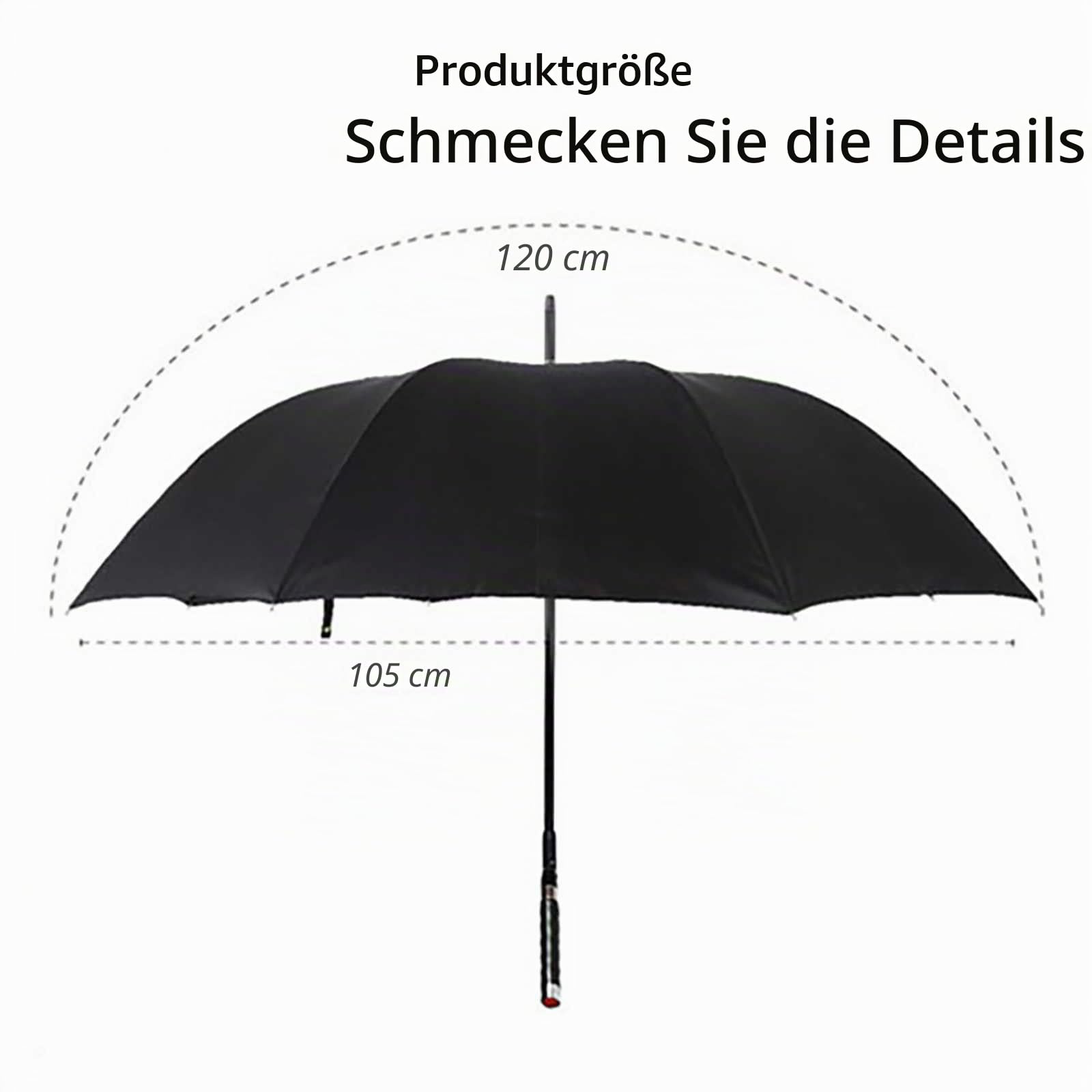 Selbstverteidigung Regenschirm Luxus Umbrella UnzerstöRbar Einfach 68cm Sicherheit Robust Langlebig SpazierstöCke Regenschirm Windschutz Rippen Exquisit (D)