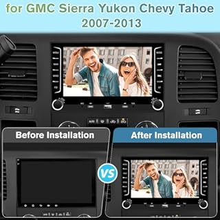Vratzn 4Core 64GB Touch Screen Radio for Chevy Silverado 1500 GMC Sierra Acadia 2007-2013, Android Head Unit Chevy Tahoe Stereo Support CarPlay Android Auto GPS with Camera