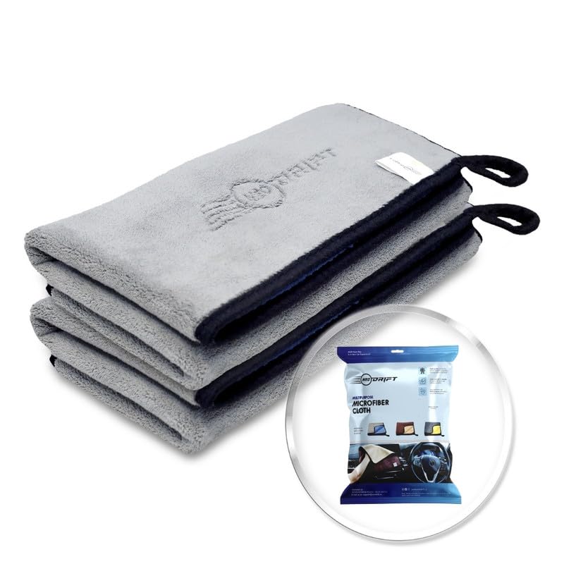 Neodrift ‘800 GSM Microfiber Cloth' - Ultra Soft Cleaning Cloth for Car, Bike - Polishing, Detailing, Highly Absorbent (Size - 40X60 Cm) (Set of 2 Pc) (Colour - Blue + Light Grey)-image-29
