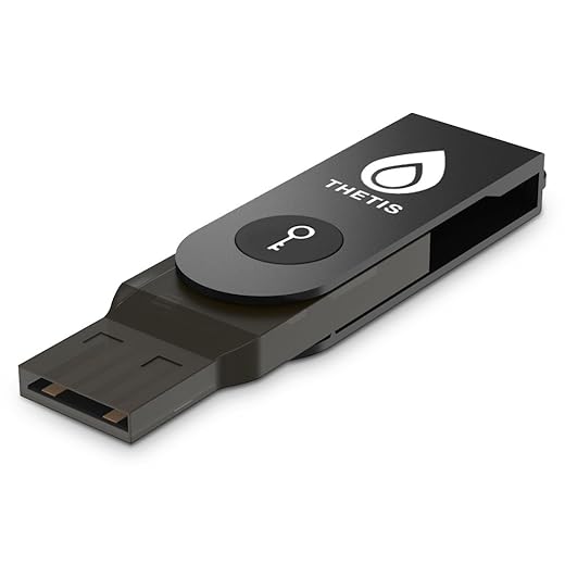 Fido u2f security key, thetis [aluminum folding design] universal two factor authentication usb (type a) for extra protection in windows/linux/mac os, gmail, facebook, dropbox, salesforce, github