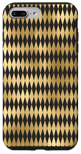 �G���K���g �_�[�N�x�[�W�� �u���b�N �n�[���N�C�� �􉽊w�͗l �Ђ��` �X�}�z�P�[�X iPhone 7 Plus/8 Plus �p