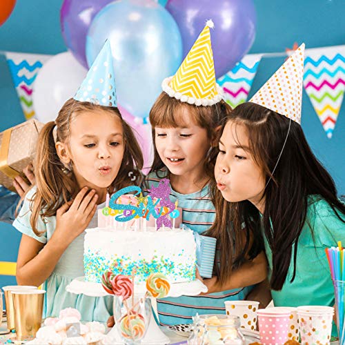 Mermaid Six Cake Topper, Happy 6Th Birthday Cake Decor, I'm Six Sign, Little Mermaid Birthday Party Decoration Supplies, Daughter Of The Sea, Under The Sea Themed, Ocean Themed - Glitter #TOP5