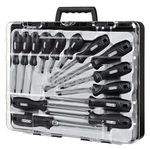 Draper 14pc Hard Grip Screwdriver Set - 13587 - Magnetic Tips, CRV Blades