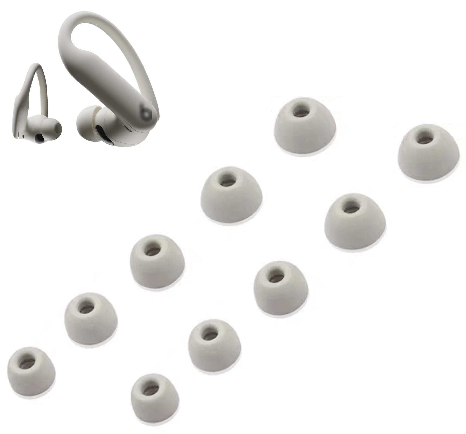 シリコン製ホワイトイヤーピース アットキュー シリコン製抗菌イヤーピース AT-EPSI02を検証レビュー