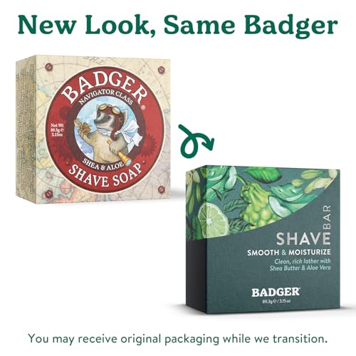 Badger Shaving Soap Puck, Organic Moisturizing Shave Soap Bar, Rich Lasting Lather, Light Natural Scent, Plastic Free & Vegan Shave Soap for Men & Women, 3.15 oz Bar - Image 4