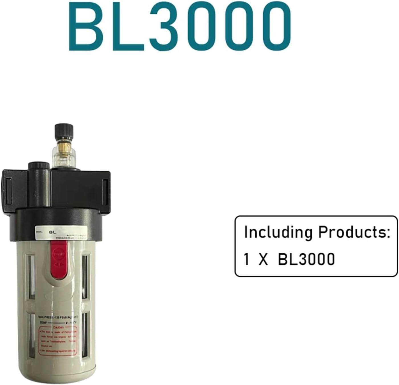 1pcs Lubricator Regulator Compressed Air Filter Airbrush Air Compressor Pressure Reducing BL2000/3000/40001/4" 3/8" 1/2"(Purple)