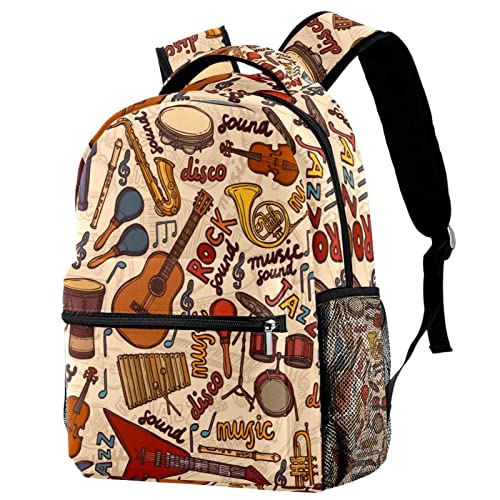 Mochila para portátil musical retro ideal para viajes urbanos y oficina
