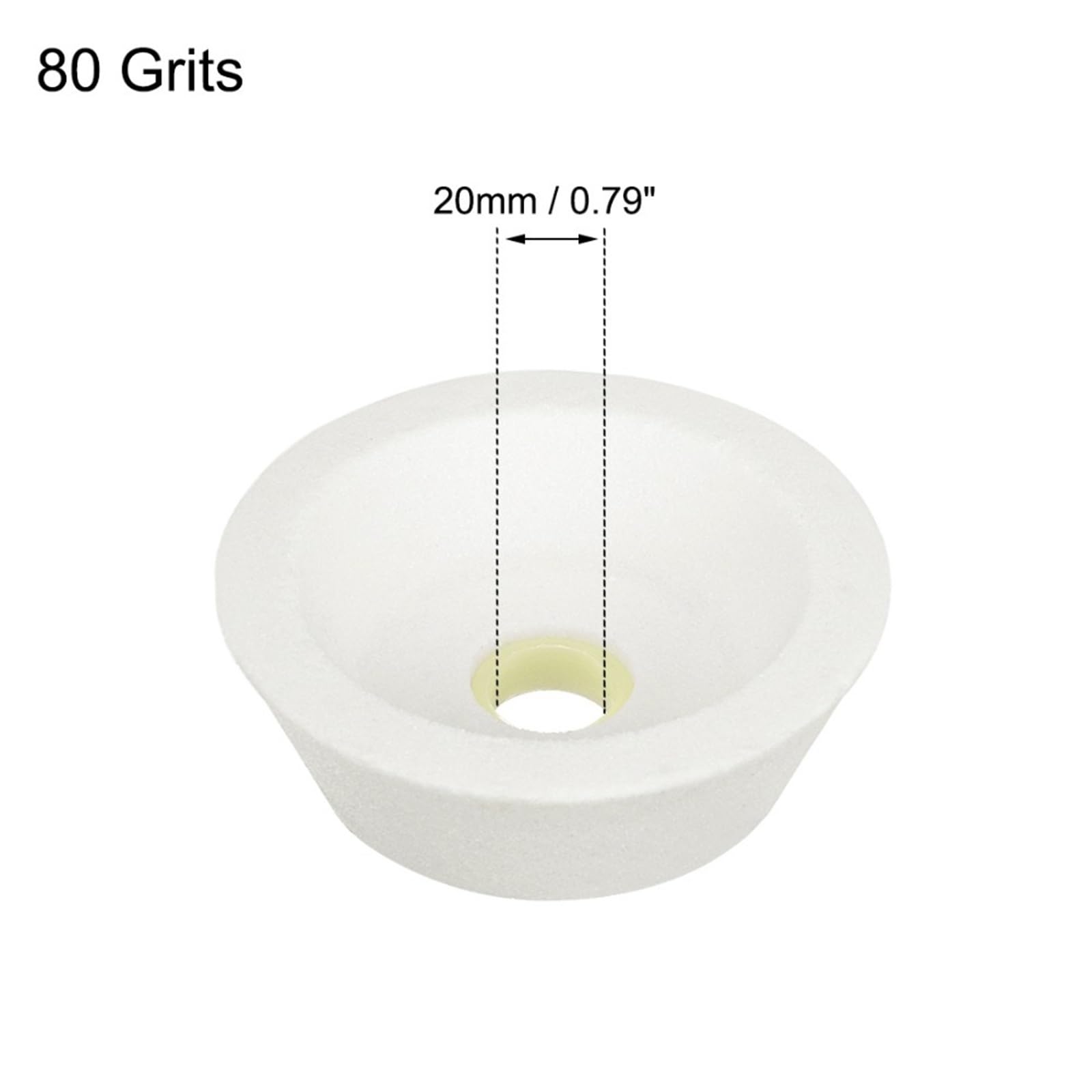 1 pièces meule for meulage Superficiel Outils en céramique meules en oxyde d'aluminium disques/4 Pouces 80 Grains Blanc