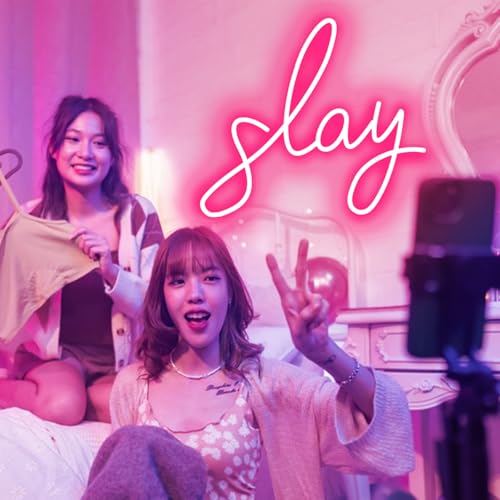 Image of Slay Neon Sign for Wall Decor, LED Neon Light Sign for Girls Room Bedroom Wedding Birthday Party