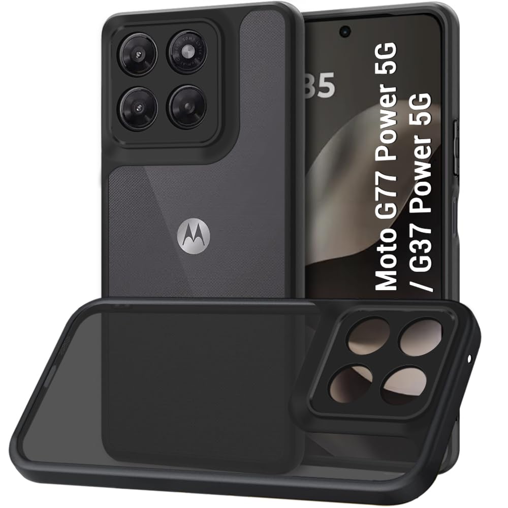 TheGiftKart Hybrid Shockproof Back Cover Case for Motorola Moto Signature 5G | Camera Protection Module | Hard Back Case Cover for Moto Signature (PC & TPU, Translucent Smoke Matte Back, Black Sides) — Amazon image 25