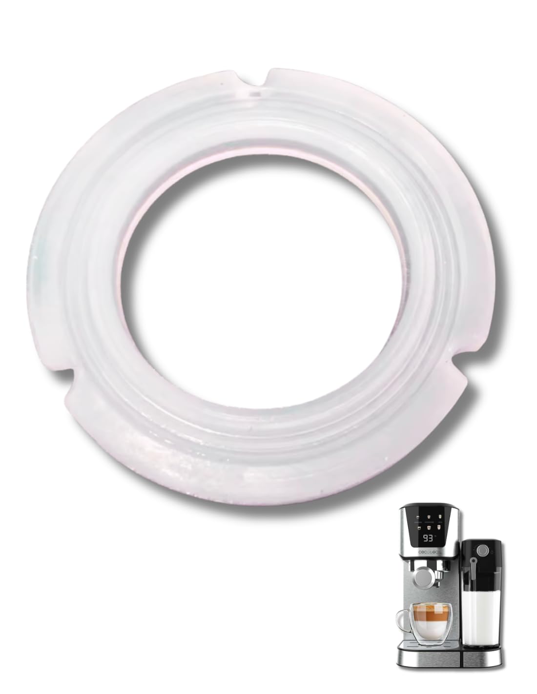 RECAMAT® Gasket Portafiltro Replacement Cecotec Power Espresso 20 Cream Coffee Maker Replacement Durable and Heat Resistant Silicone