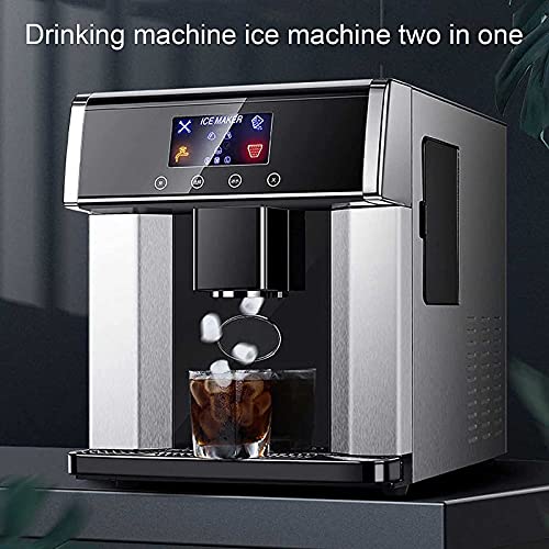 Fabricadora de hielo portátil para mostrador, máquina todo en uno para hacer y servir agua helada, con indicador táctil LCD, fabrica hielo en 6-8 minutos miniatura 2