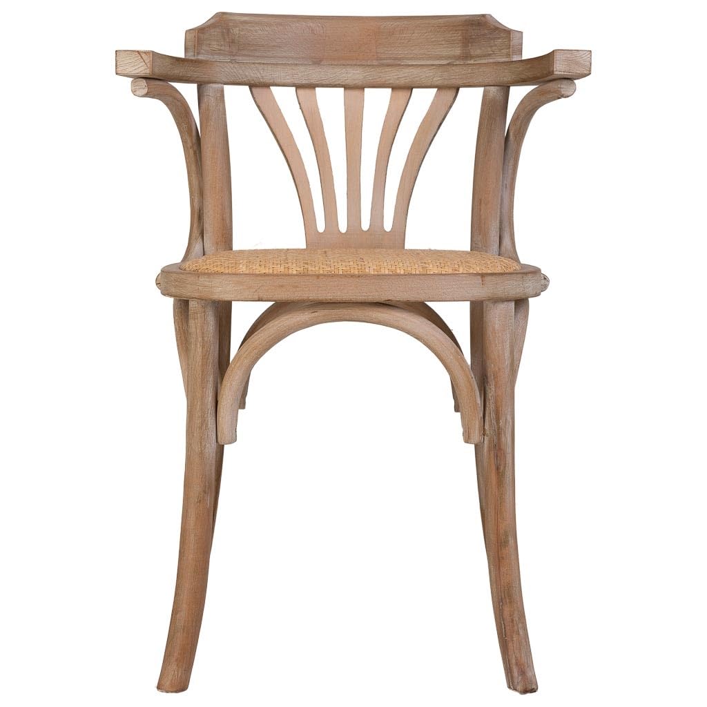 WANDERLUST DECO Silla de Madera y asiento de ratán 40x40x80h cm