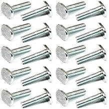 POWERTEC 1/4 "-20 T المسار البراغي 20 حزمة لمسار T، 1 بوصة طويلة T فتحة البراغي لمسار T العالمي، T المسار الملحقات للعربات النجارة والتركيبات QTB1004
