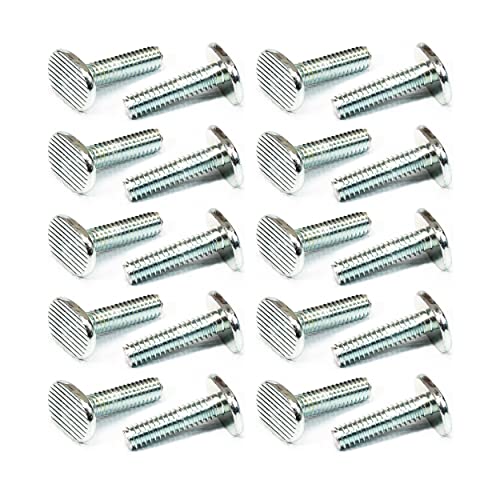 POWERTEC 1/4"-20 T Track Bolts 20 Pack for T Track, 1 Inch Long T Slot Bolts for Universal T Track, T Track Accessories for Woodworking Jigs and Fixtures (QTB1004) by POWERTEC - Used condition - US$8.93