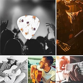 Lot de 12 médiators pour guitare électrique basse acoustique Motif fleurs et pois blancs - Les Beatles, Paul McCartney, John Lennon, RIngo Starr, George Harrison Lot de 12 médiators pour guitare électrique basse acoustique Motif fleurs et pois blancs – Image 7
