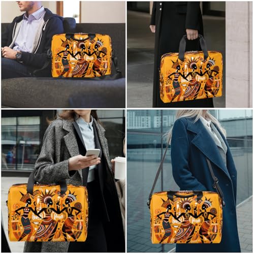 Bolsa para laptop con motivos africanos y correa ajustable miniatura 2