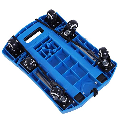Image of AR Mall Foldable Platform Trolley for Heavy Weight /Material Handling Goods with Capacity of 150KG with 6 Wheels Trolley for Home Office Warehouse & Industries Luggage Cart (6 Wheel Plastic Trolley)