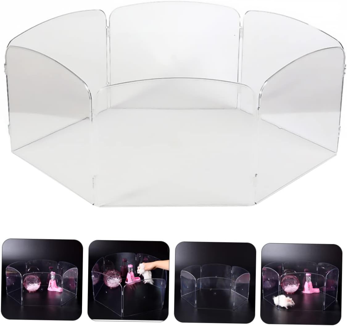 YARNOW 1set Plastic Pet Playpen for Hamsters Chinchillas Guinea Pigs Indoor Safety Fence for Small Animals and Lightweight Enclosure for Home Use
