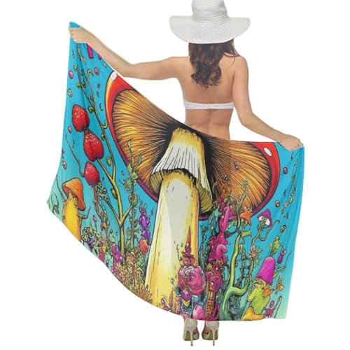 Women's Scarf, Versatile Satin Scarf Shawl, 72x40 Inches, Soft and Quick-Dry Scarves for Beach, Daily3