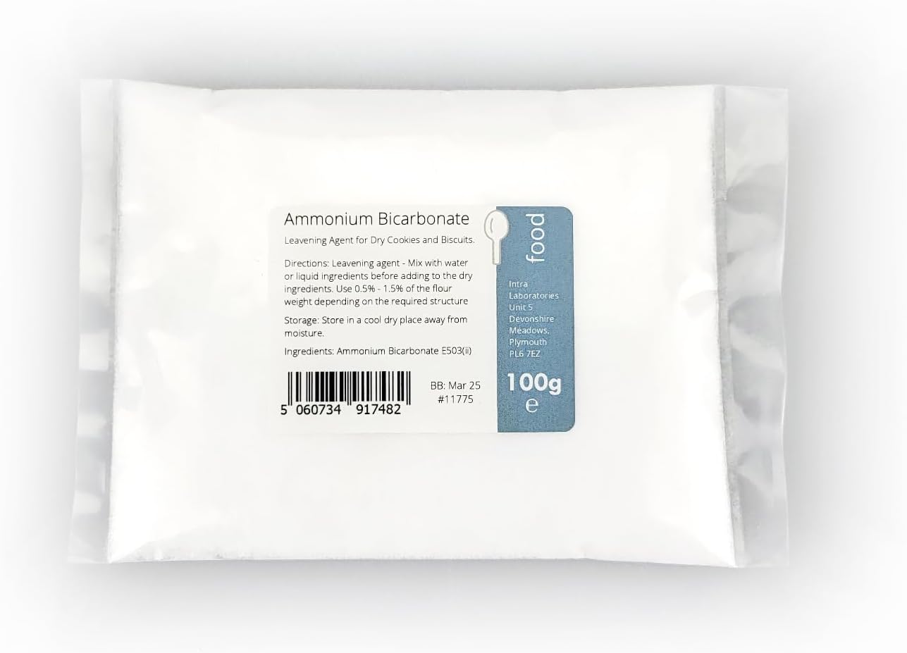 Intralabs - Ammonium Bicarbonate 100g - Food Grade Leavening Agent E503