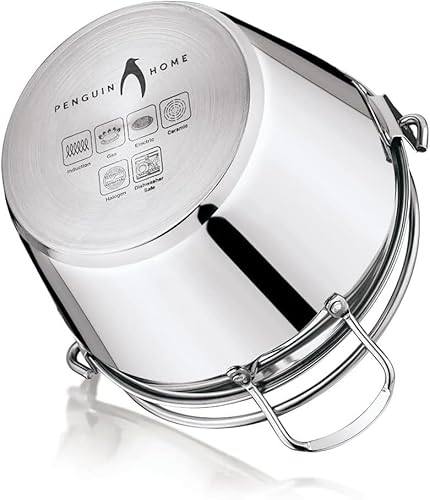 Penguin Home 8.5L Maslin Pan with 14cm Wide Neck Jam Funnel, Stainless Steel Pot with Steel Canning Funnel for Preserving Combo Maslin Pan & Jam Funnel with Side Handle - Image 7