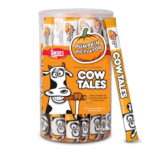 Goetze's Pumpkin Pie Cow Tales Caramel Candy, 2.25 lb. 36ct Canister - image 1