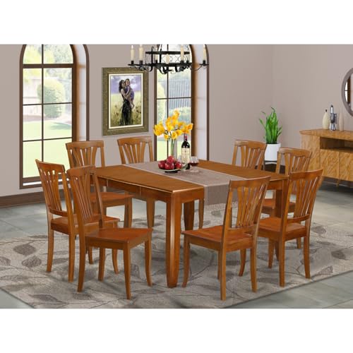HomeStock Dining Room Set 9-Piece Gathering Table & Chairs -