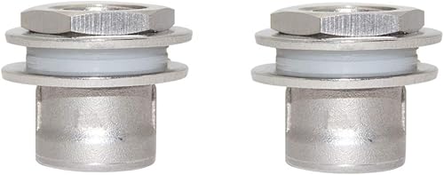 Vista 3 de Beduan 1/2" mamparo sin soldadura, acero inoxidable, cerveza, vino, cerveza, cerveza, conector a granel (paquete de 2)