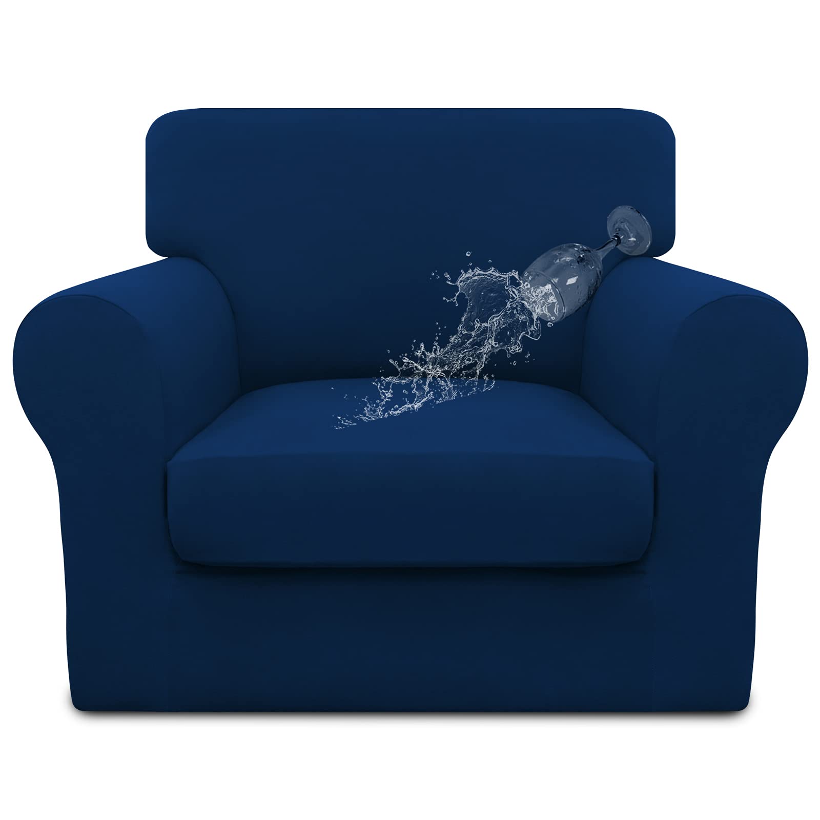 Easy-Going Waterproof 2 Pieces Chair Cover Couch Covers for Sofa