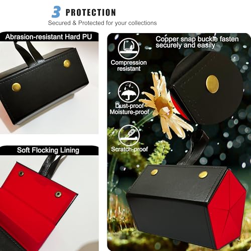 Image of Longjet Glasses Case Travel Sunglasses Organizer Leather Eyeglasses Storage Box Multiple Slots Hanging Eyewear Holder