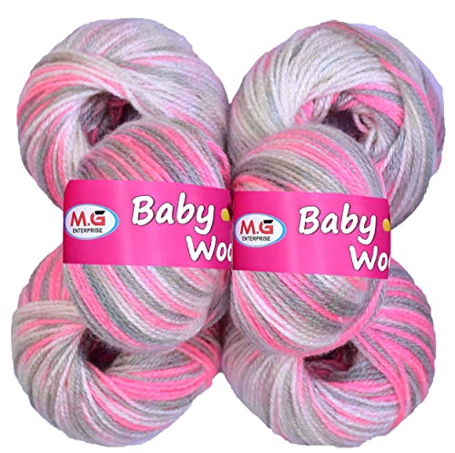 Image of M.G ENTERPRISE 100% Acrylic Wool Red (10 pc) Baby Wool 4 ply Wool Ball Hand Knitting Wool /Art Craft Soft Fingering Crochet Hook Yarn, Needle Knitting Yarn Thread Dye U