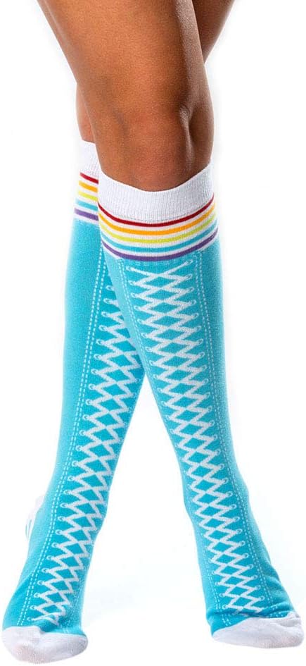 Crazy Socks for Funny Women Knee High Socks Long Tall Fancy and Rainbow Colorful