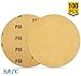 S SATC 100 PCS PSA Sanding Discs 6 Inch Adhesive Backed Sandpaper 80 Grit Sander Attachment for Drill Self Stick Aluminum Oxide Round Automotive Sandpaper with Sticky Back