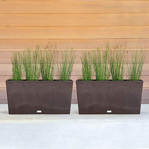 Veradek Midori Long Trough Planter (39 Inch - 2 Pack, Espresso) #TOP1