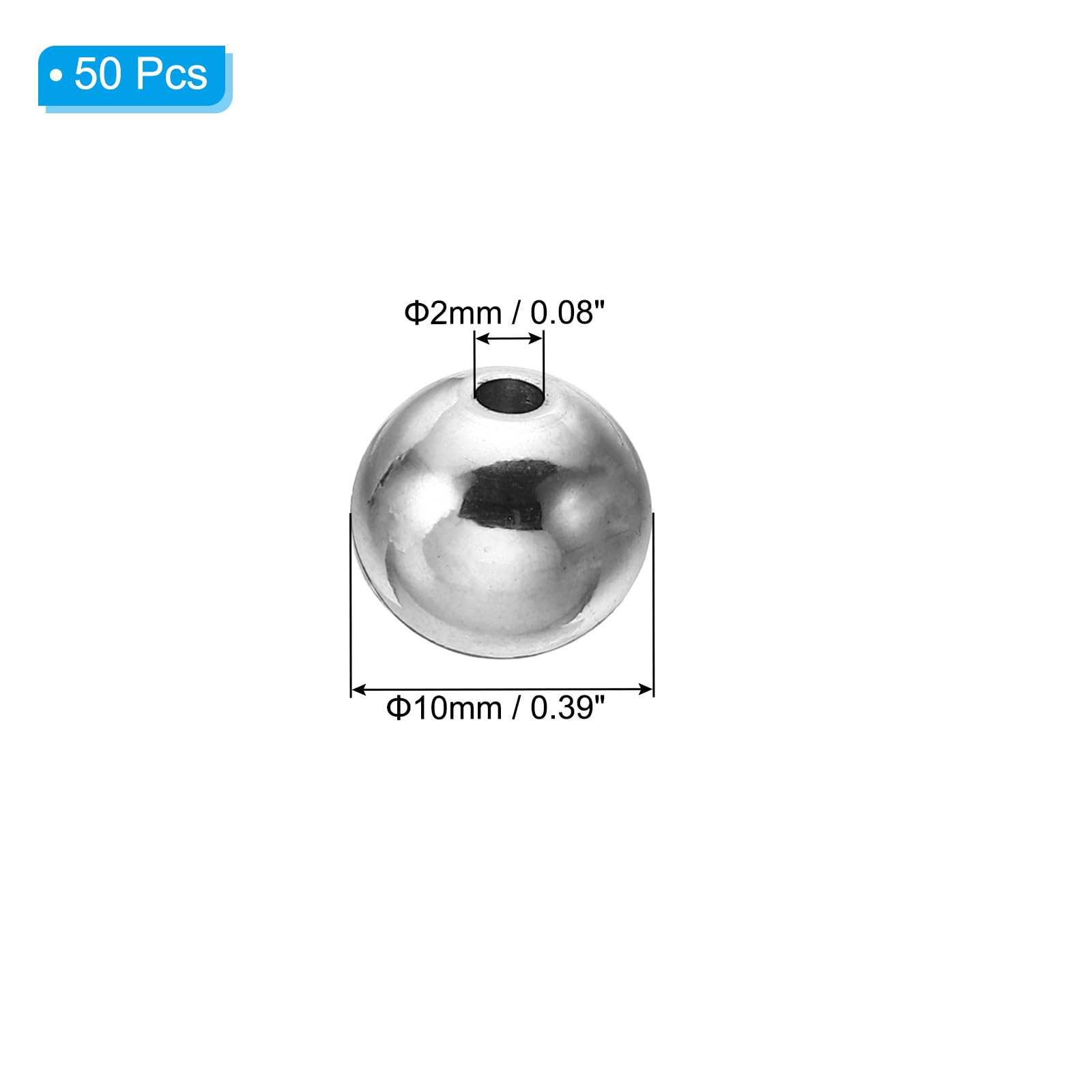 PATIKIL Smooth Round Spacer Beads - Image 2