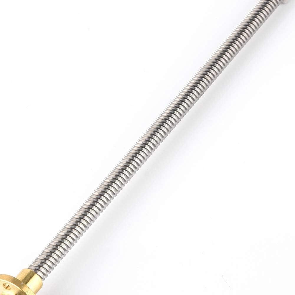 Tige De Vis T8 De 8 Mm, Tige Filetée Trapézoïdale En Acier Inoxydable, Accessoires D'imprimante 3D Avec Kit D'écrou En Laiton Pour Imprimante 3D(150mm)