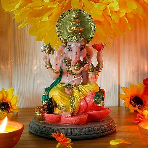 Estatua de Dios Hindu Ganesha 6.8 pulgadas miniatura 4